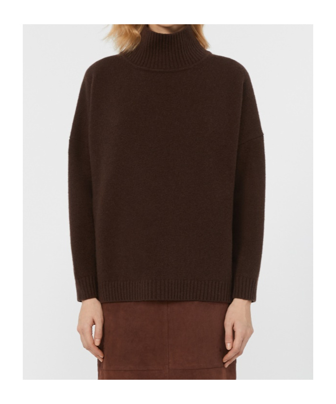 Weekend Max Mara Wool Knit Turtleneck Jumper In Brown