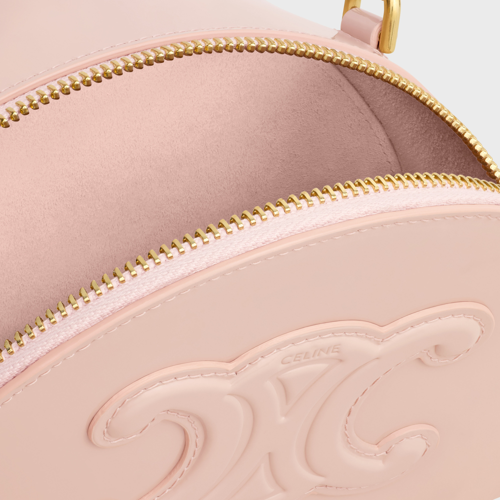 CELINE HALF MOON CASE IN PATENT CALFSKIN