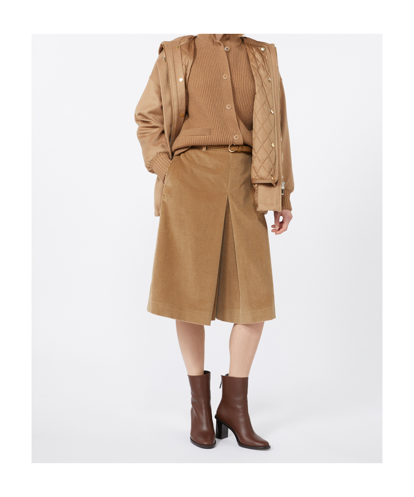 Max Mara Hooded Casual Jacket In Brown
