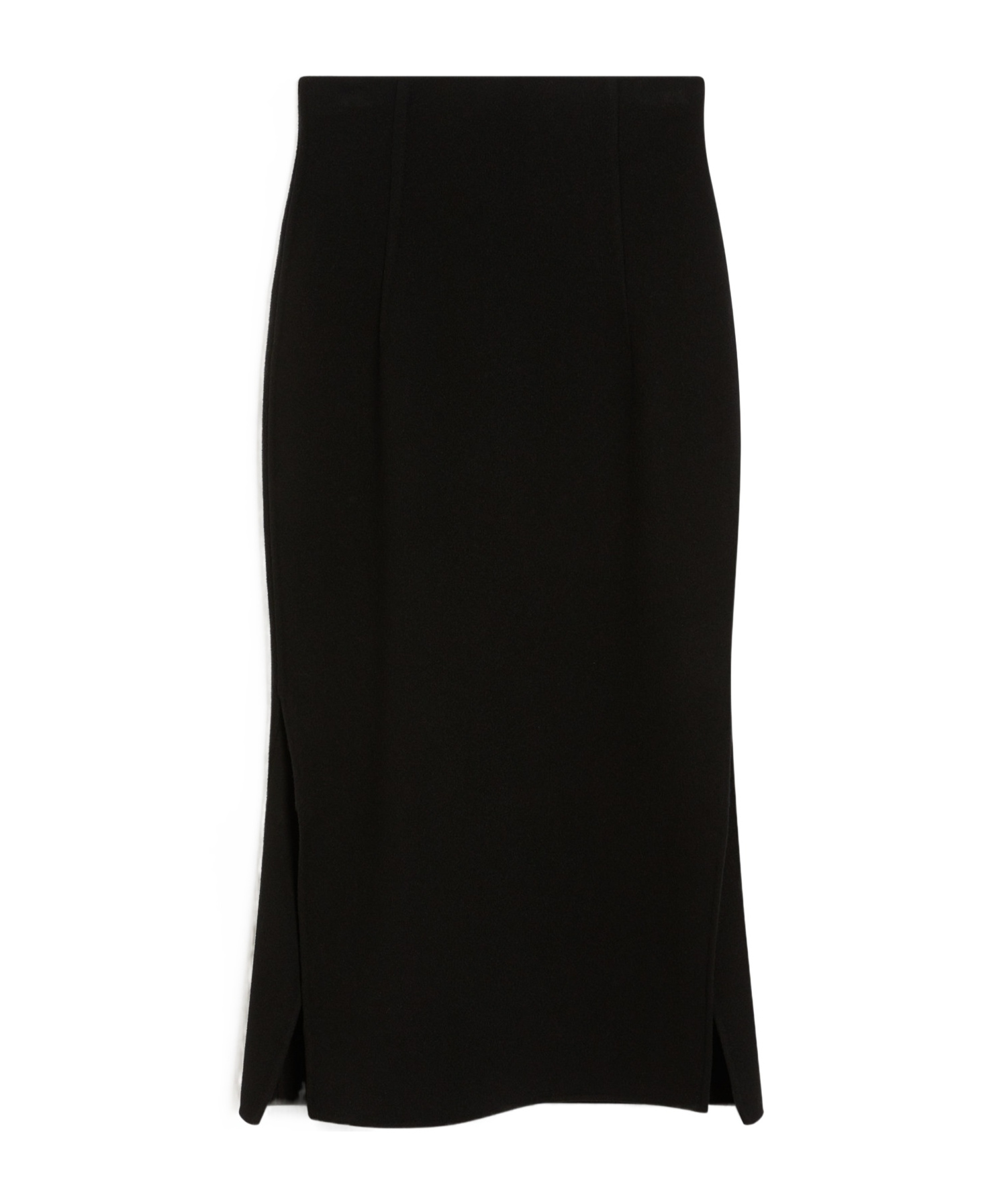 Shop Sportmax Long Skirt With Slits In Black