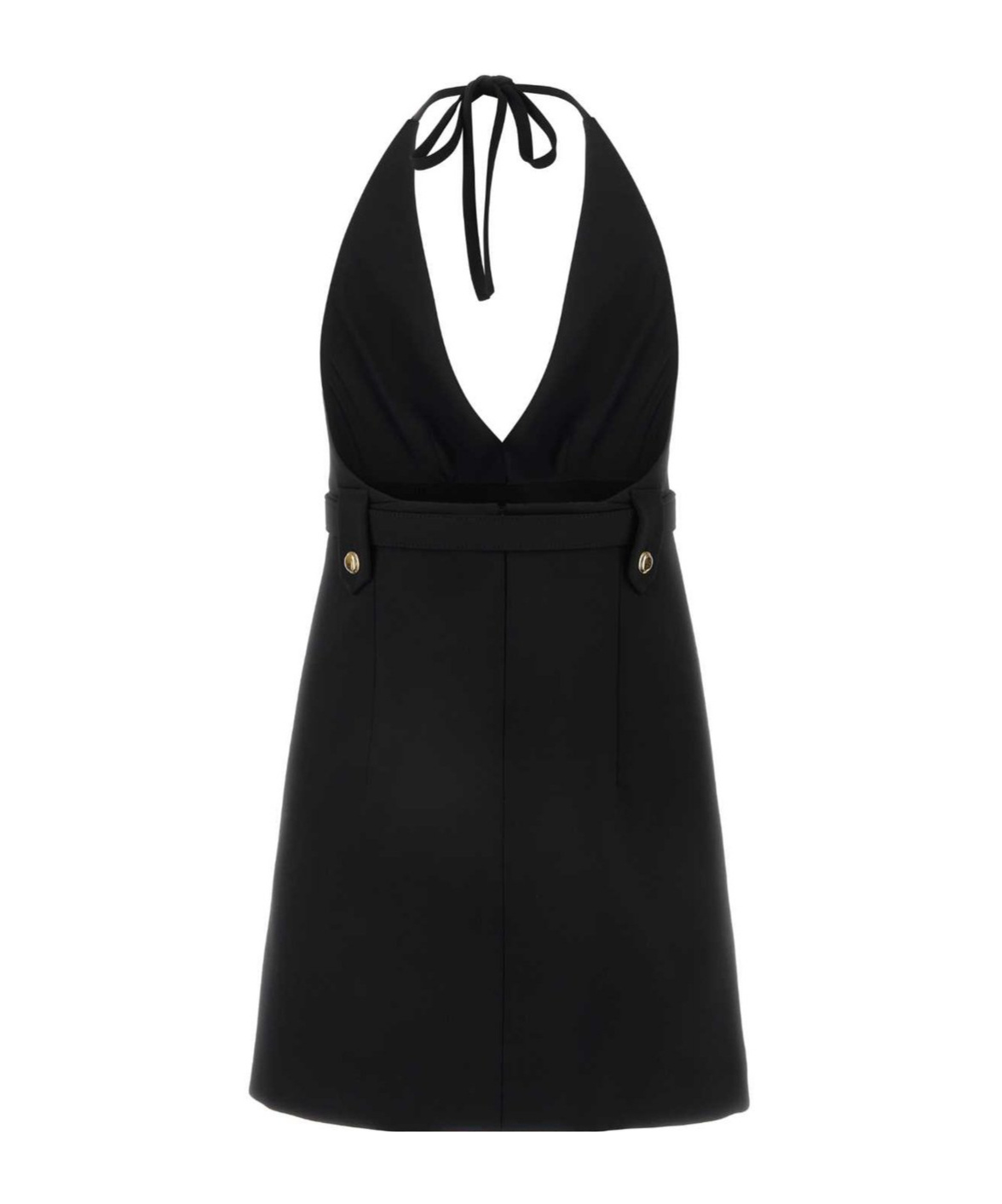 MIU MIU GRAIN DE POUDRE HALTER DRESS