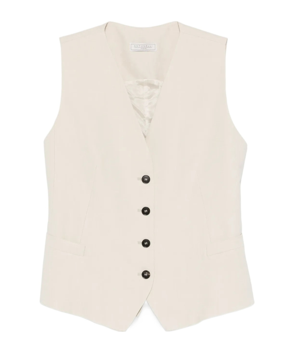 Antonelli V-neck Vest In White