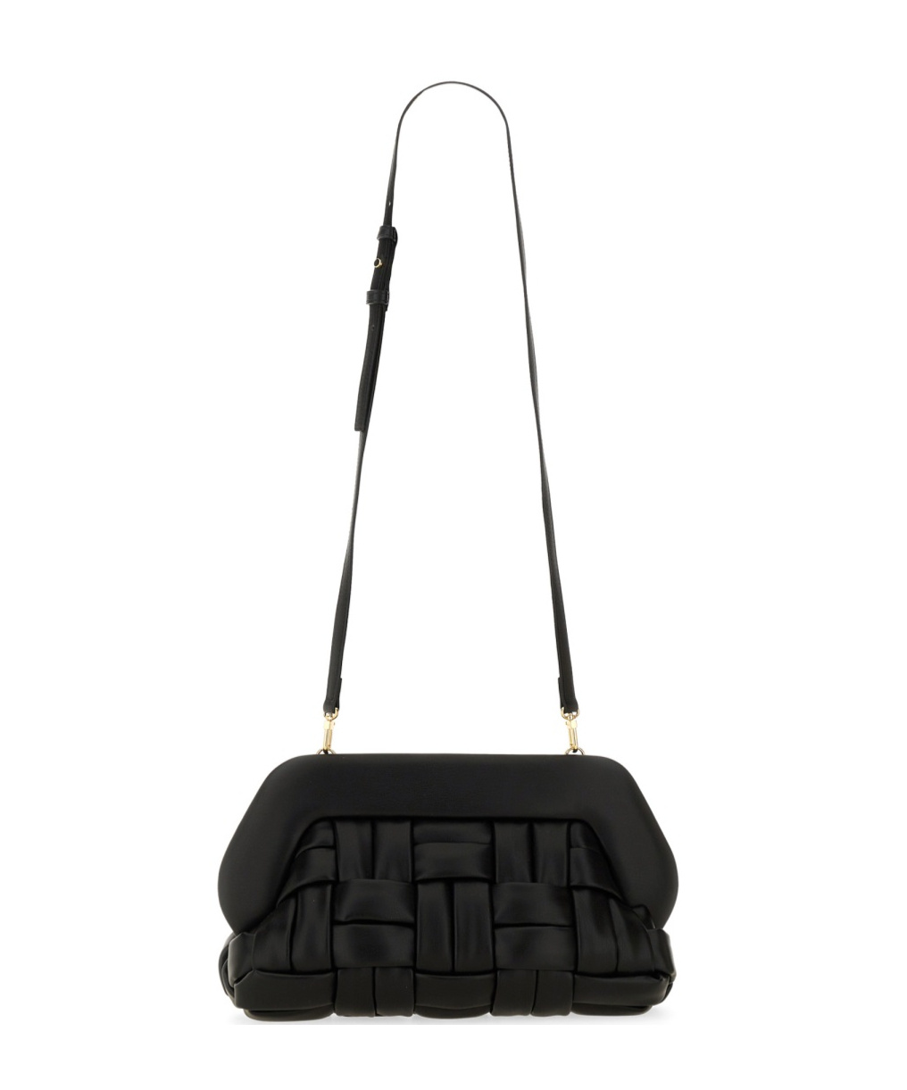 Themoirè Bios Weaved Shoulder Bag In Black