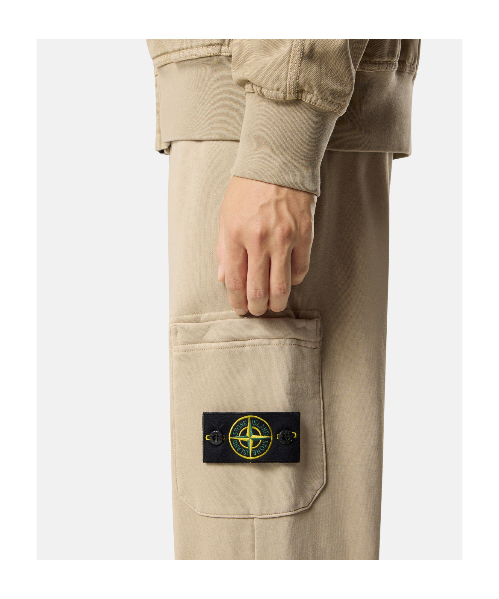 Stone Island Slim-fit Joggers With Elasticated Waistband In Neutral