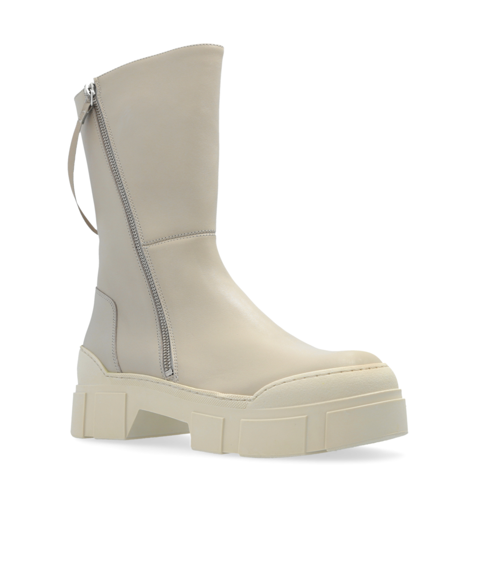 Shop Vic Matie Leather Boots In Nude