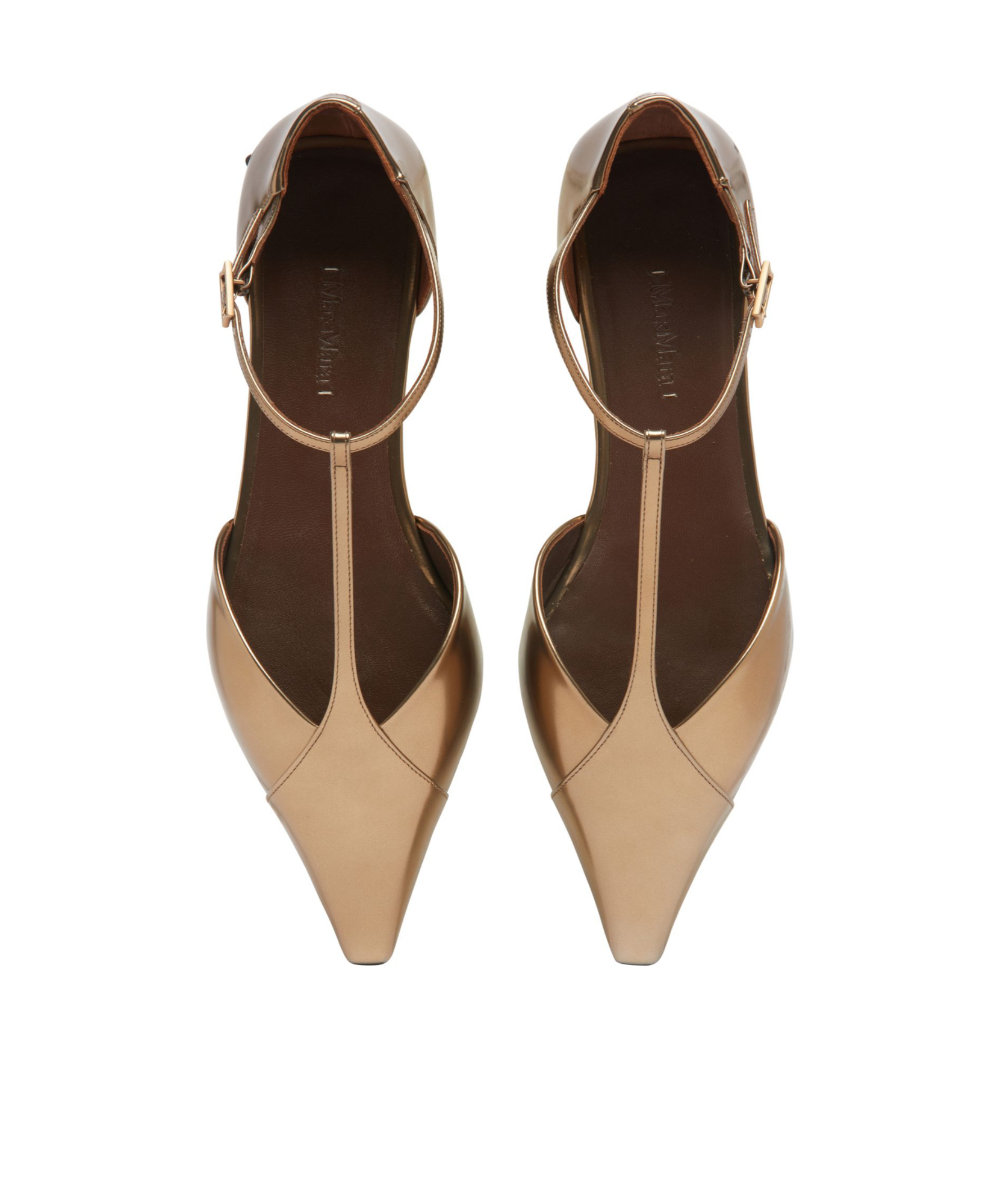 Max Mara Msilkway Flats In Bronze