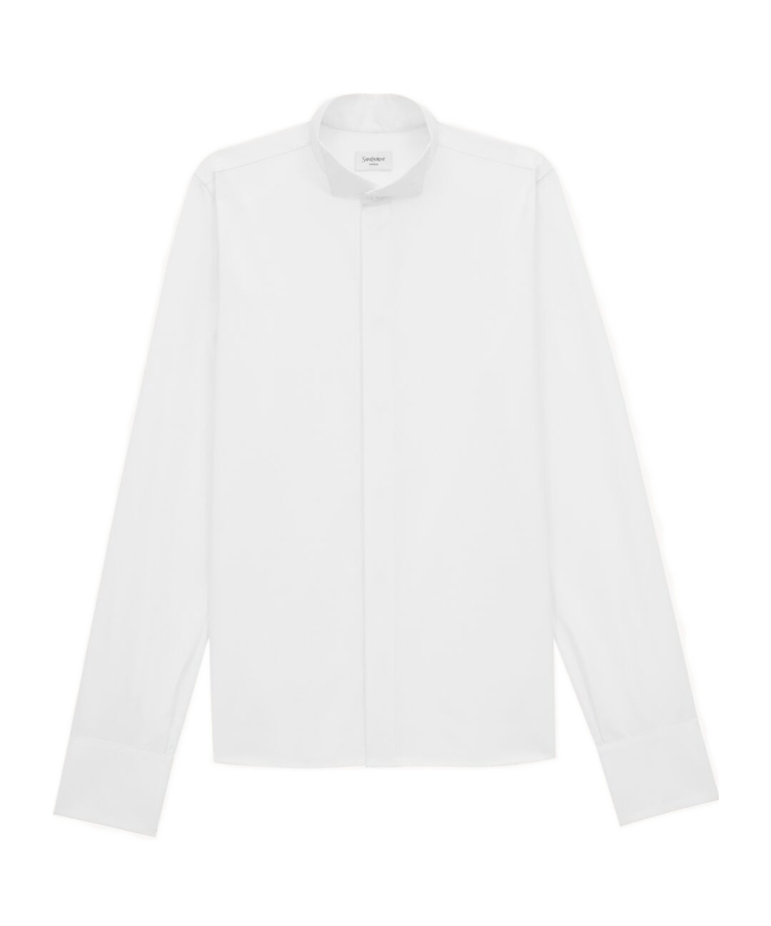 Saint Laurent Long-sleeve Cotton Shirt In White