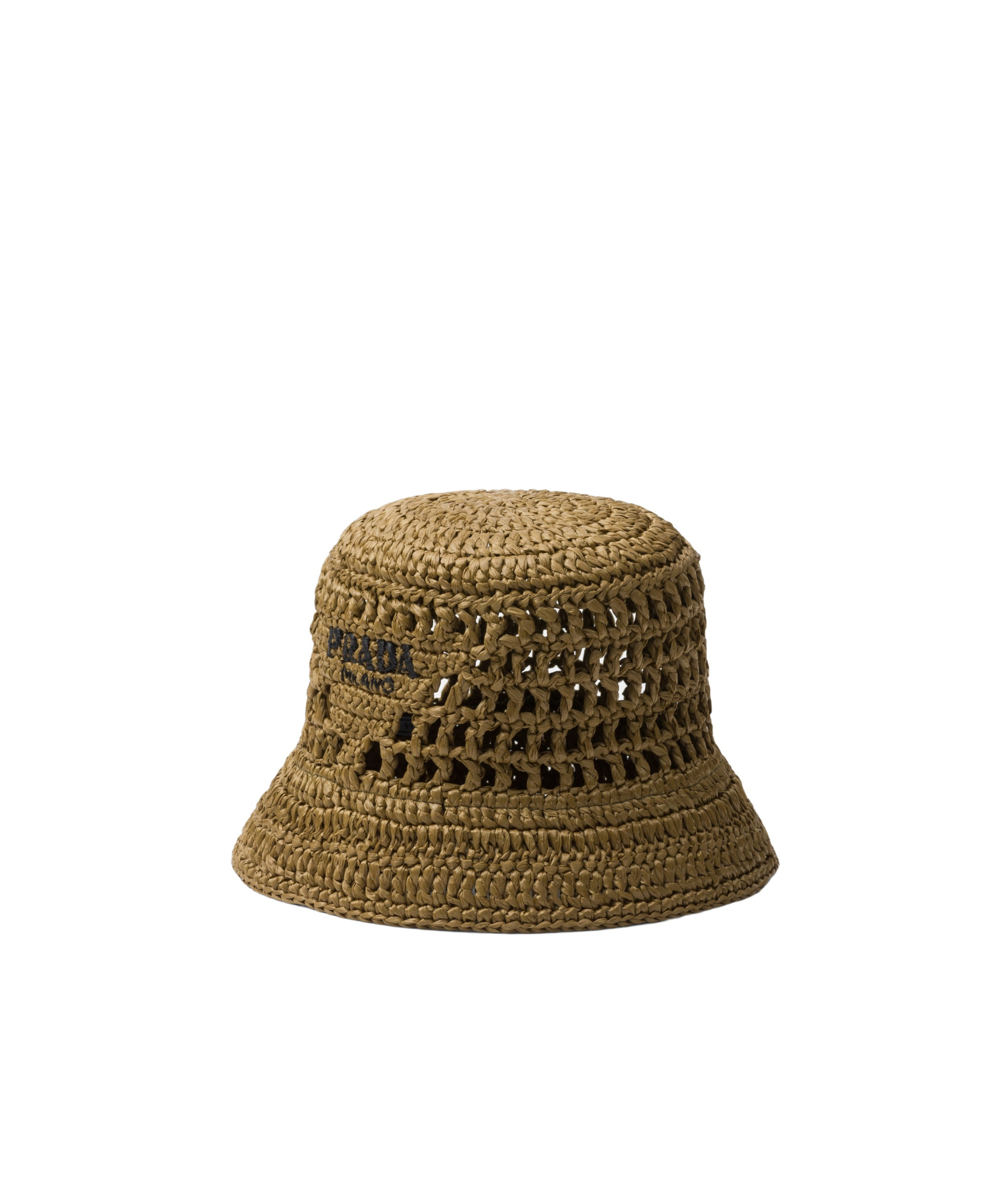 Prada Logo-embroidered Bucket Hat In Green