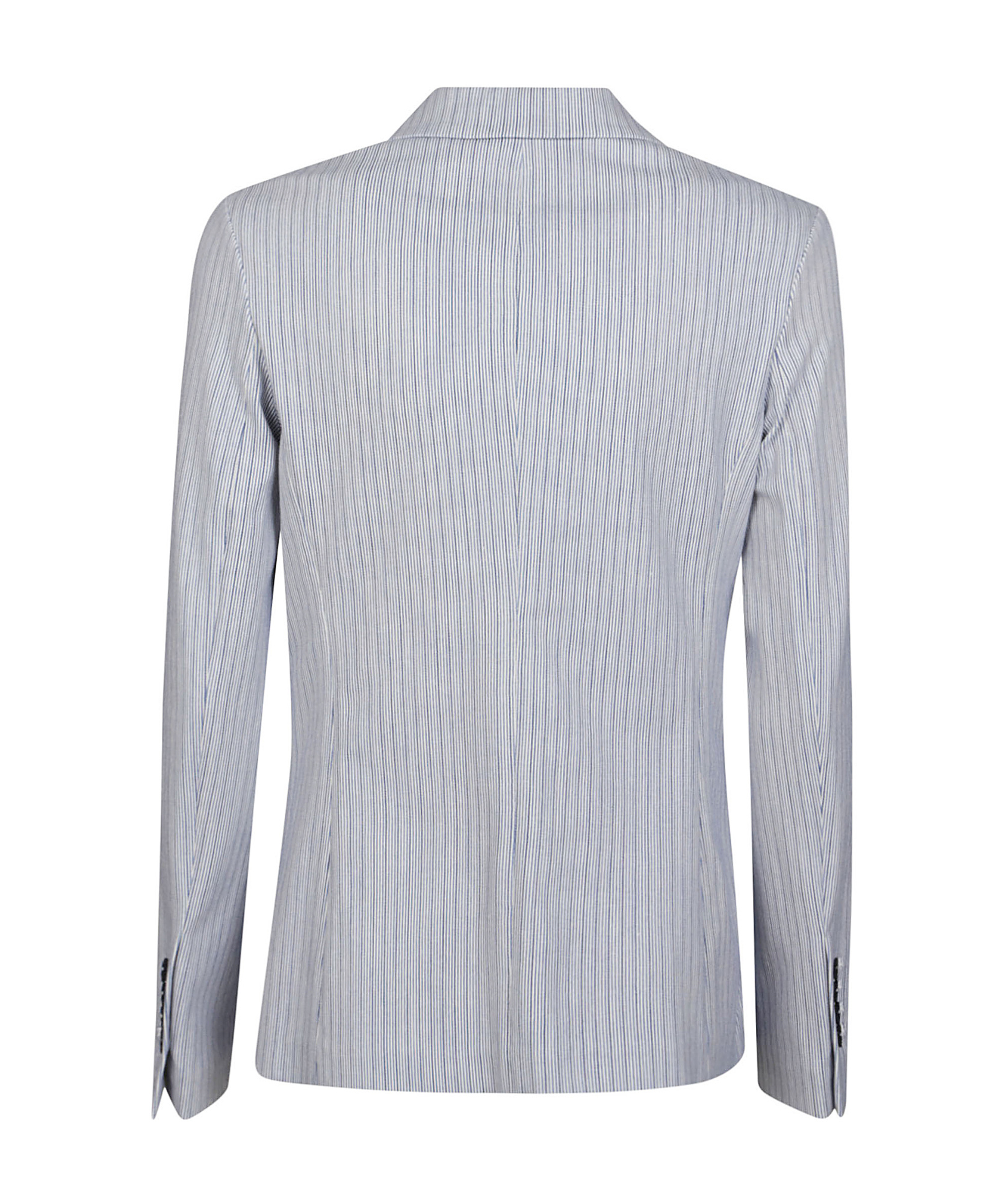 Shop Circolo 1901 Striped Casual Jacket In Gray