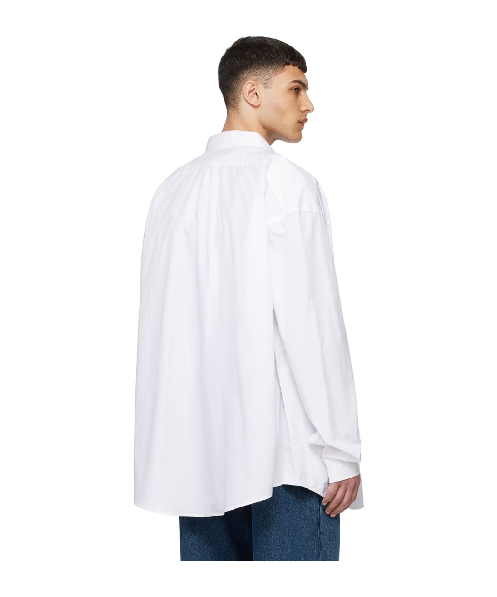 Y/project Srunched Long-sleeved Shirt In White