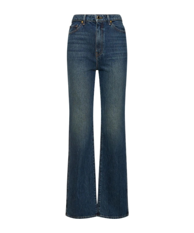 Khaite Striped Flared Jeans Pants