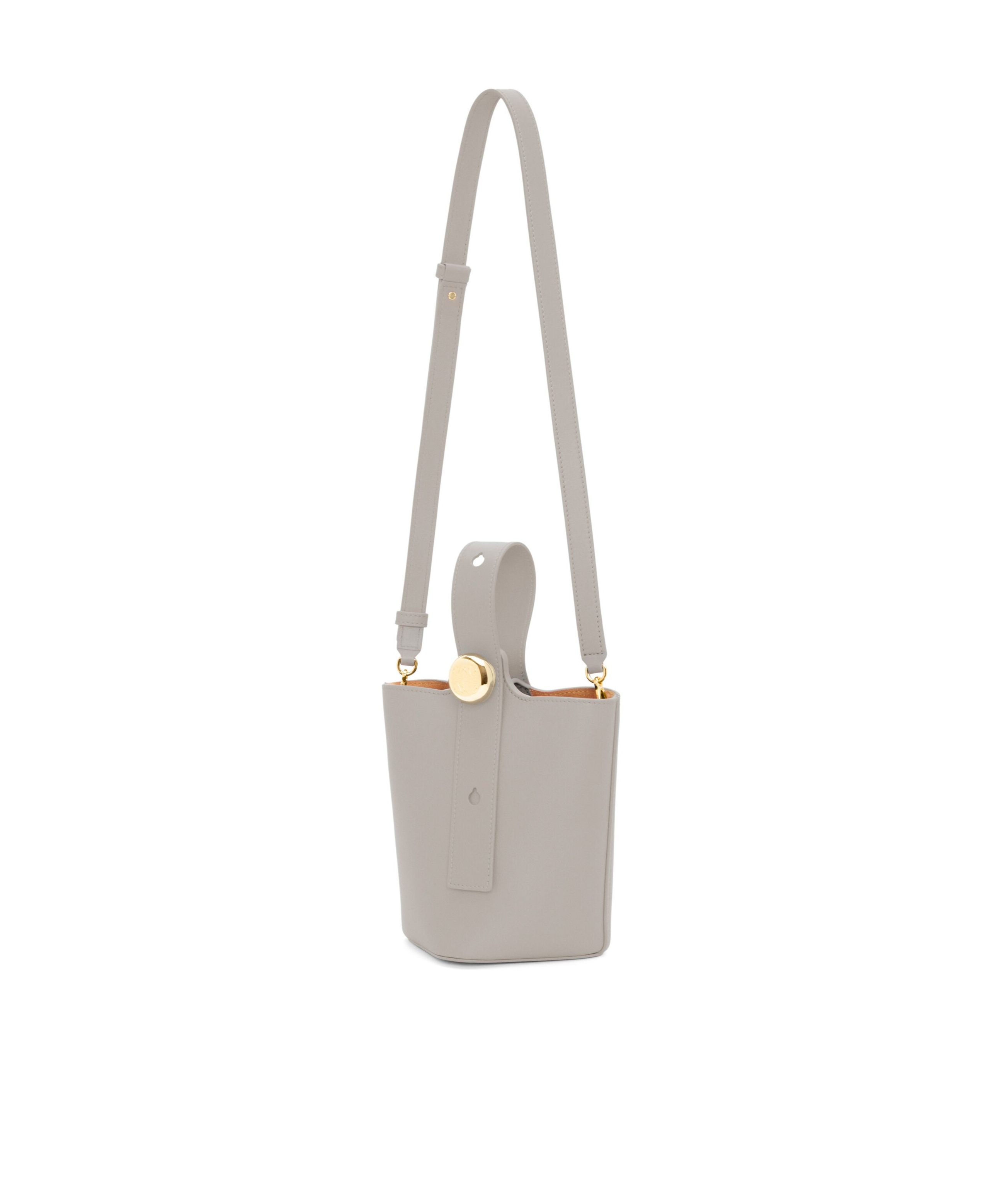 Loewe Mini Pebble Bucket Bag In Gray