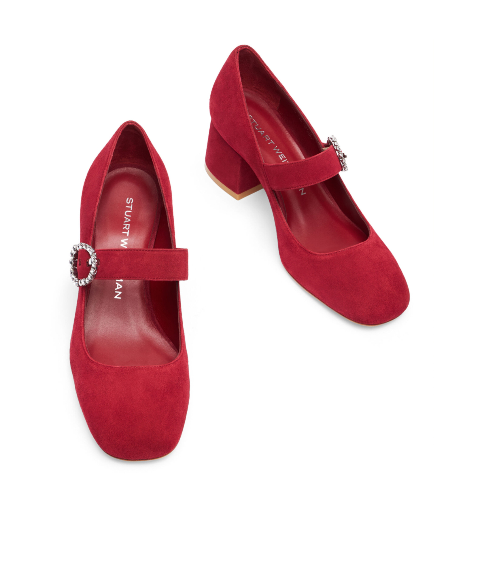 Stuart Weitzman Skyhigh 65mm Suede Pumps In Red