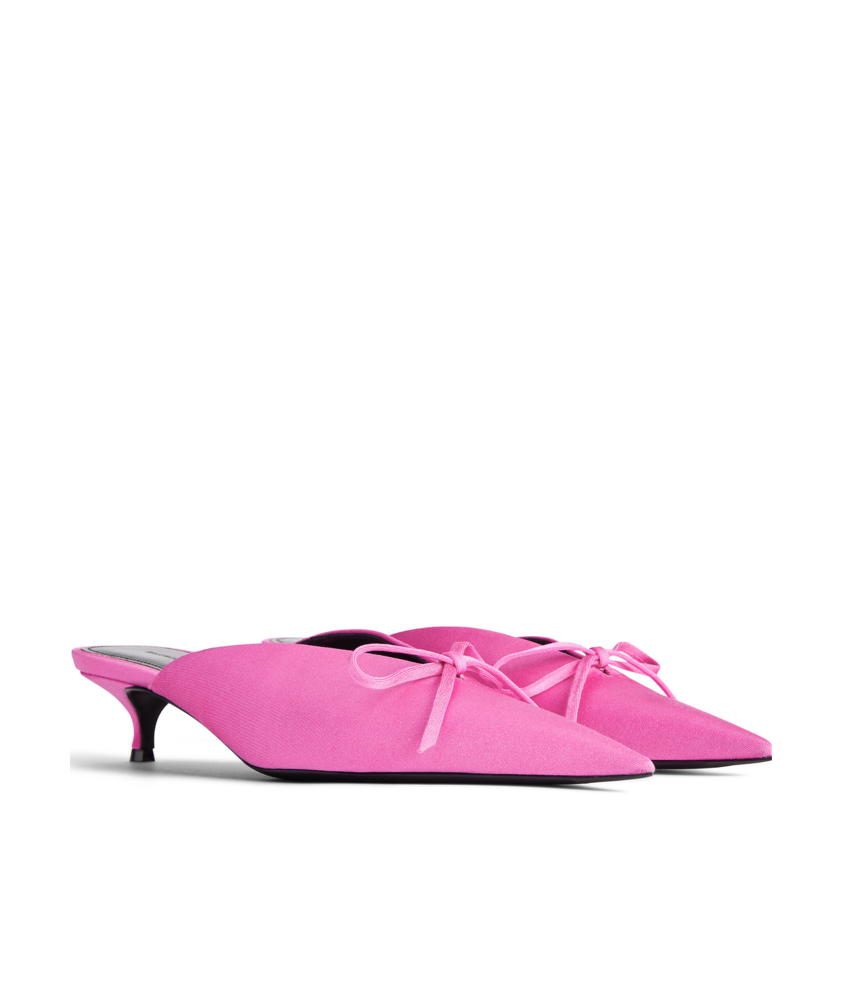 Shop Balenciaga Women's Knife Bow 40mm Mule In Pink