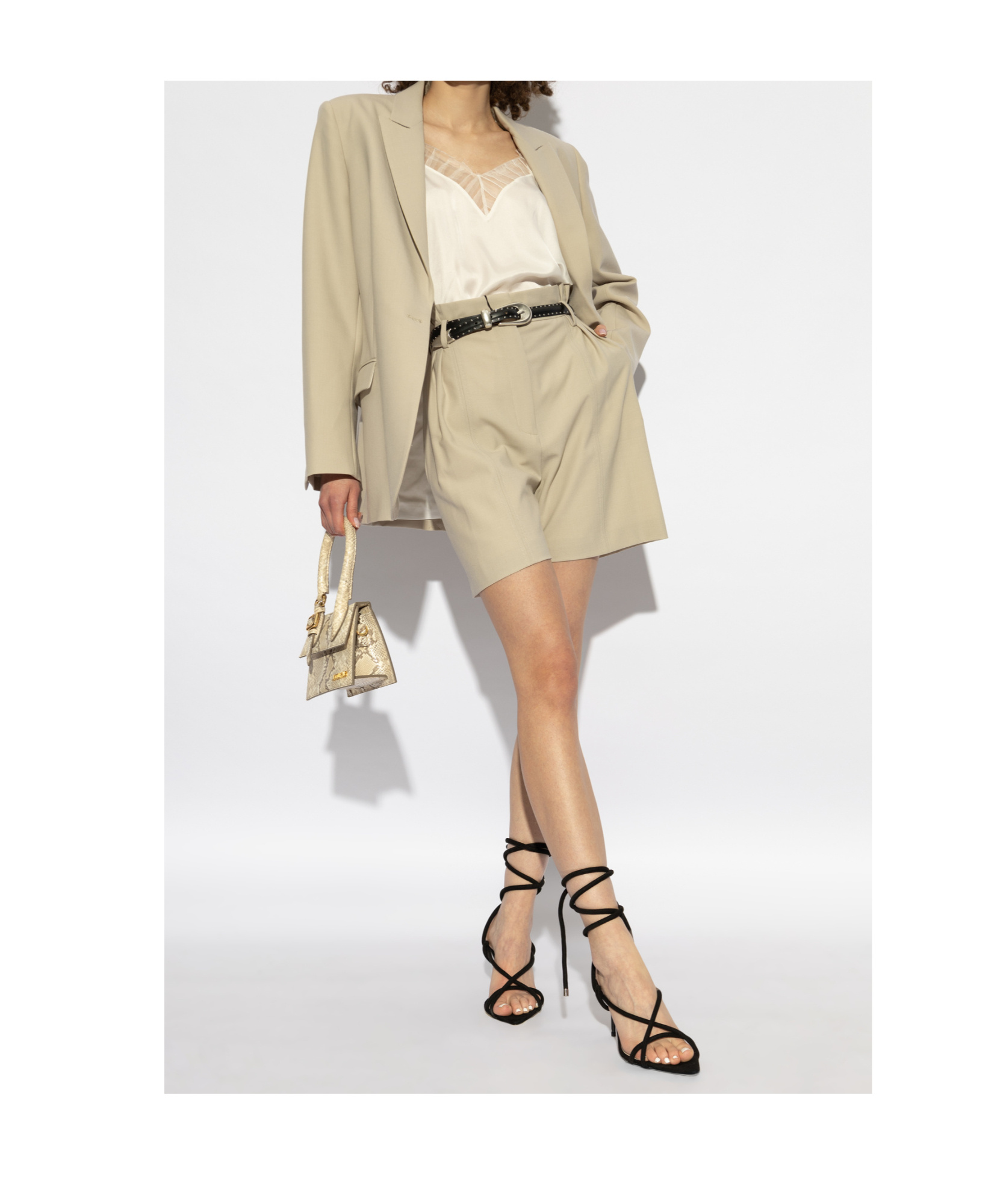 Iro Belt-loop Shorts In Nude
