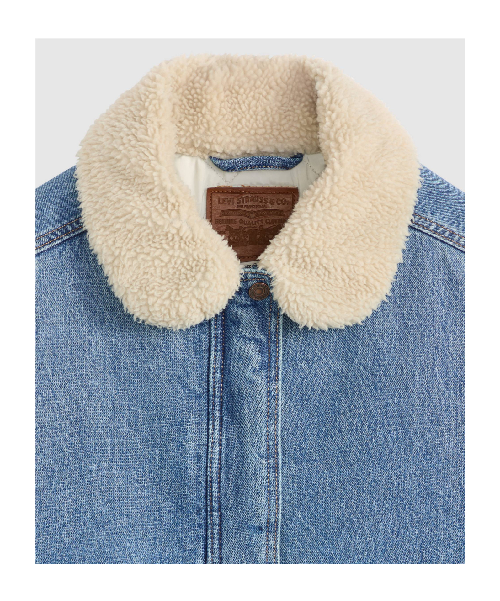 Levi's Sherpa Bomber Jacket In Blue
