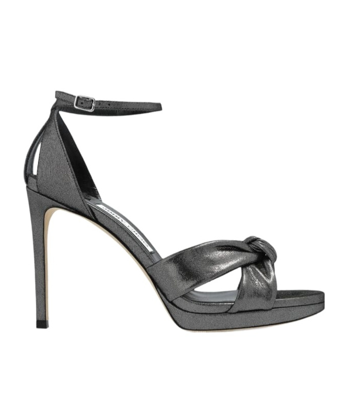 Jimmy Choo Stiletto High-heeled Sandals In Gray