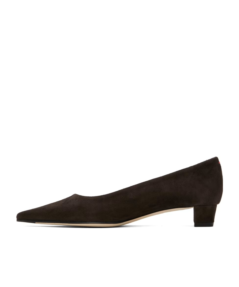 Shop Aeyde Judi Pointed Low Heels In Black