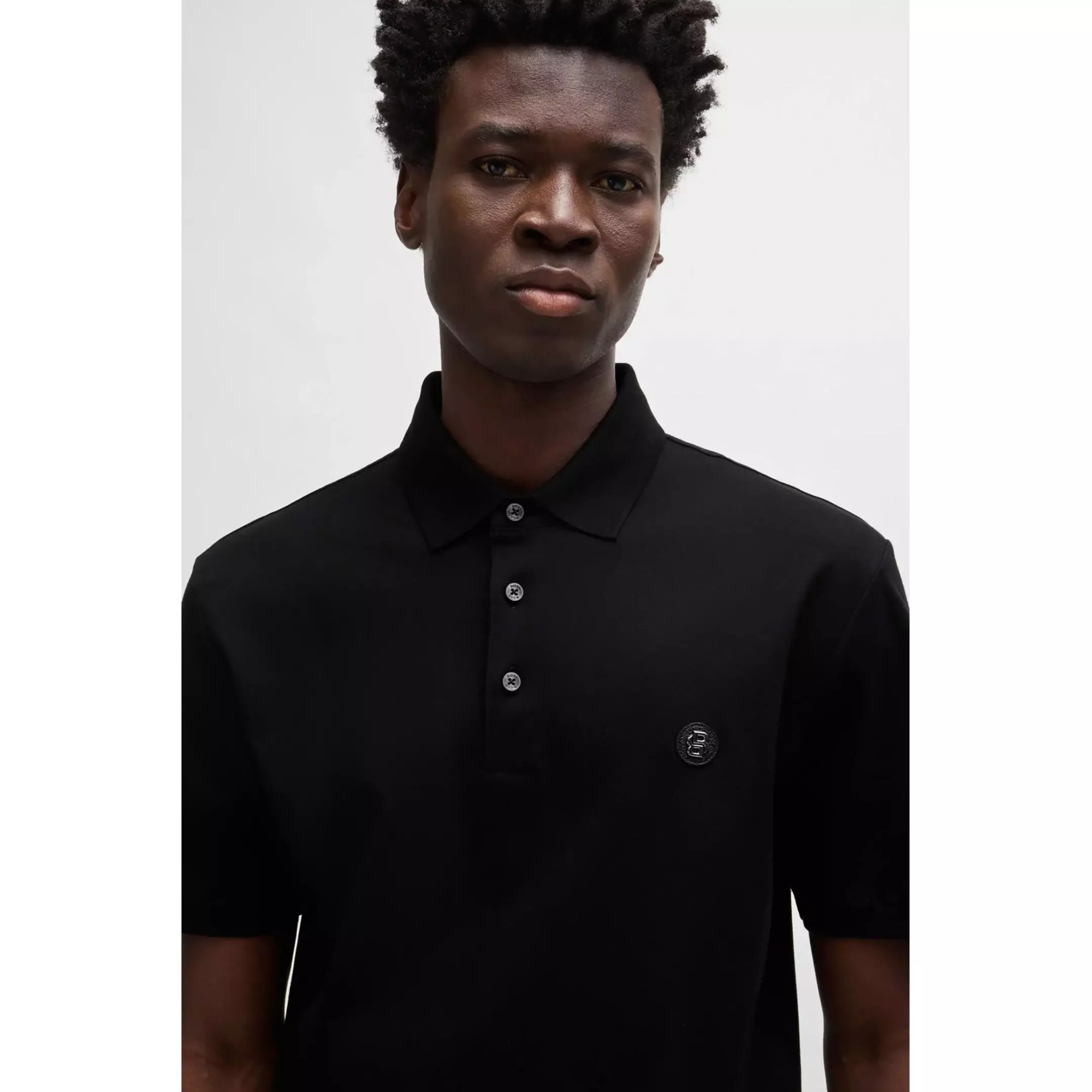 Hugo Boss Boss Parris 01 Polo T Shirt Black In Black