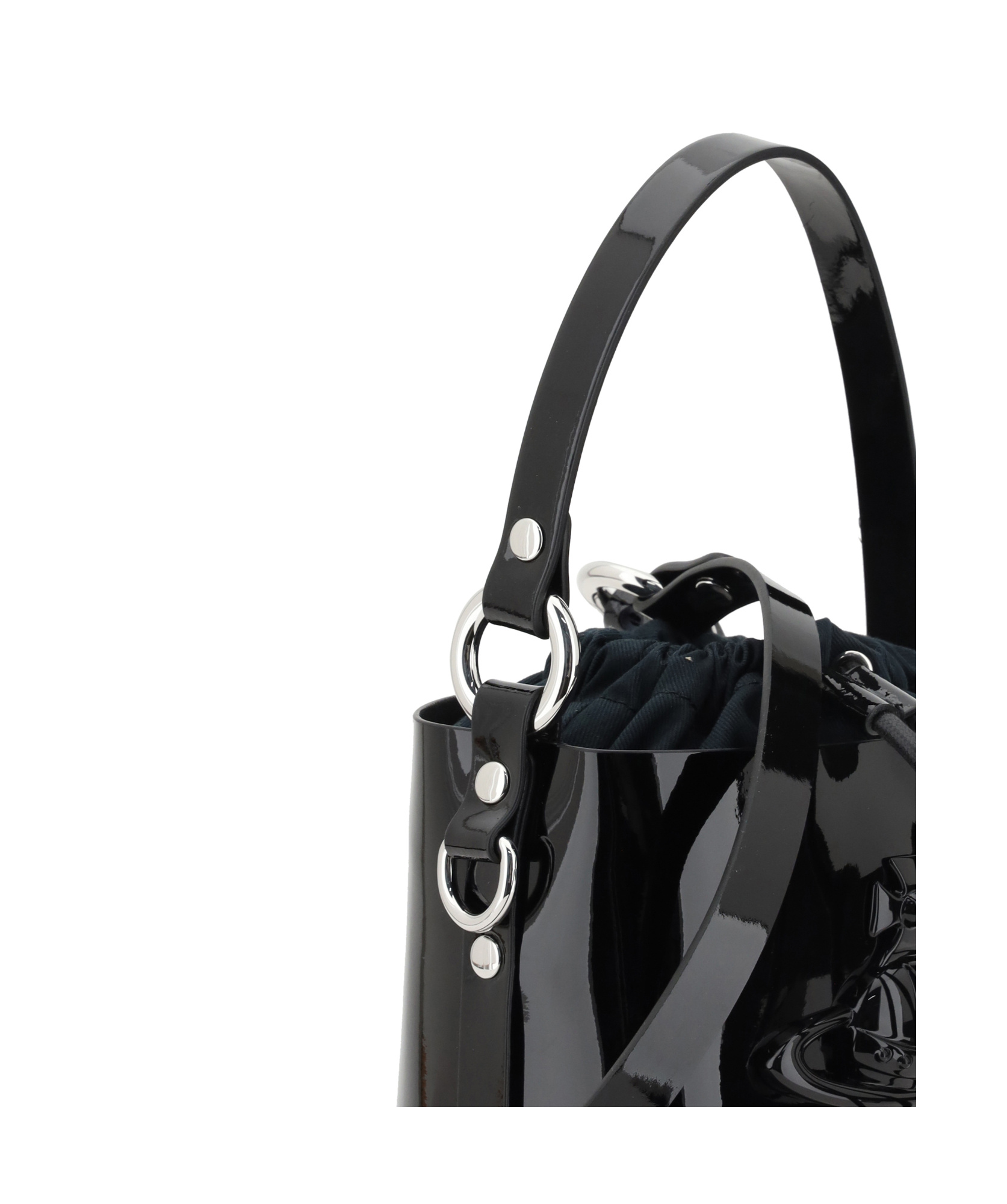 Vivienne Westwood Daisy Drawstring Bucket Bag In Black