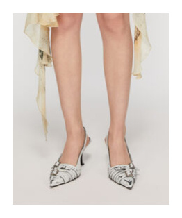 Acne Studios Pointed High-heeled Sandals In White