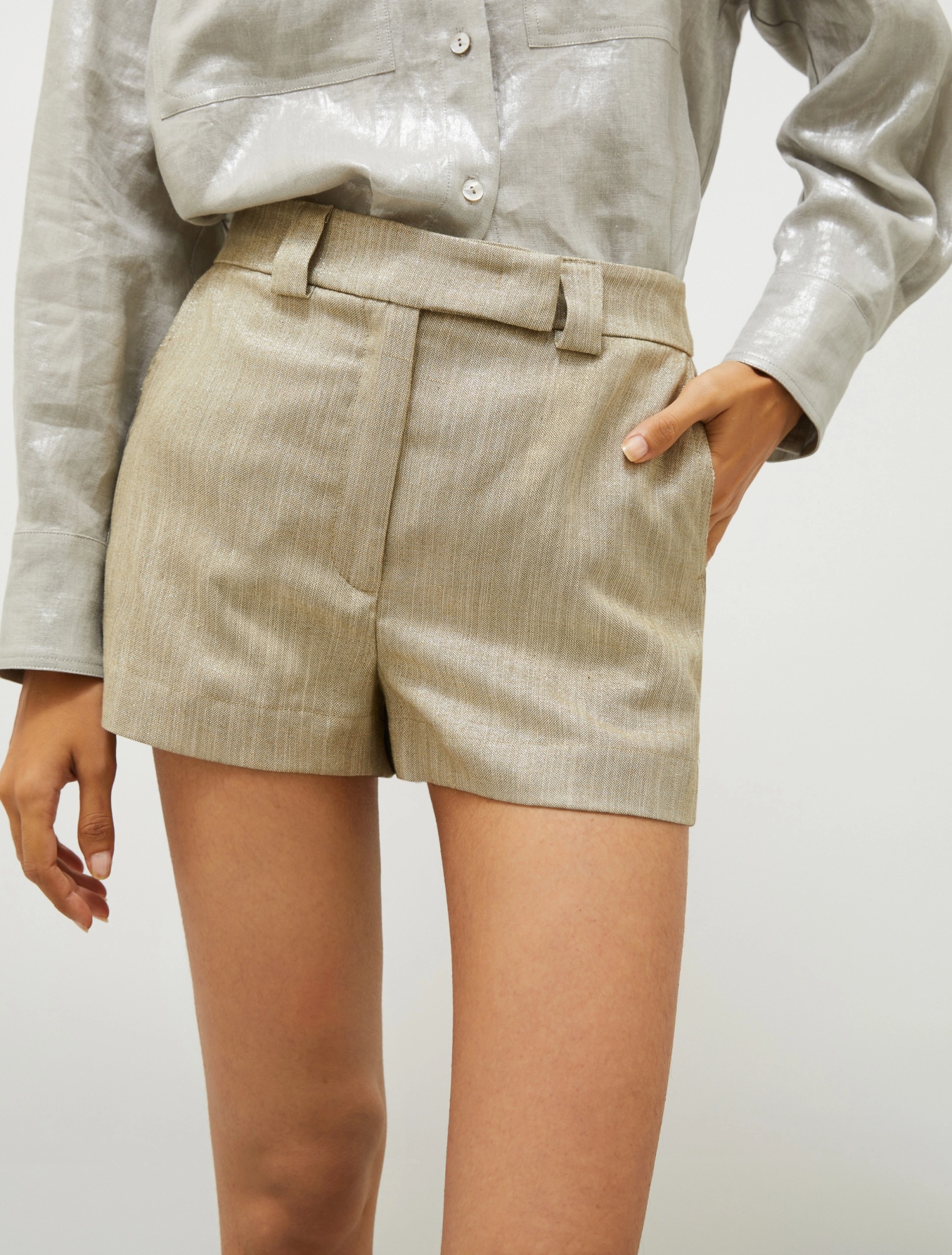 Marella Lurex Yarn-embellished Shorts
