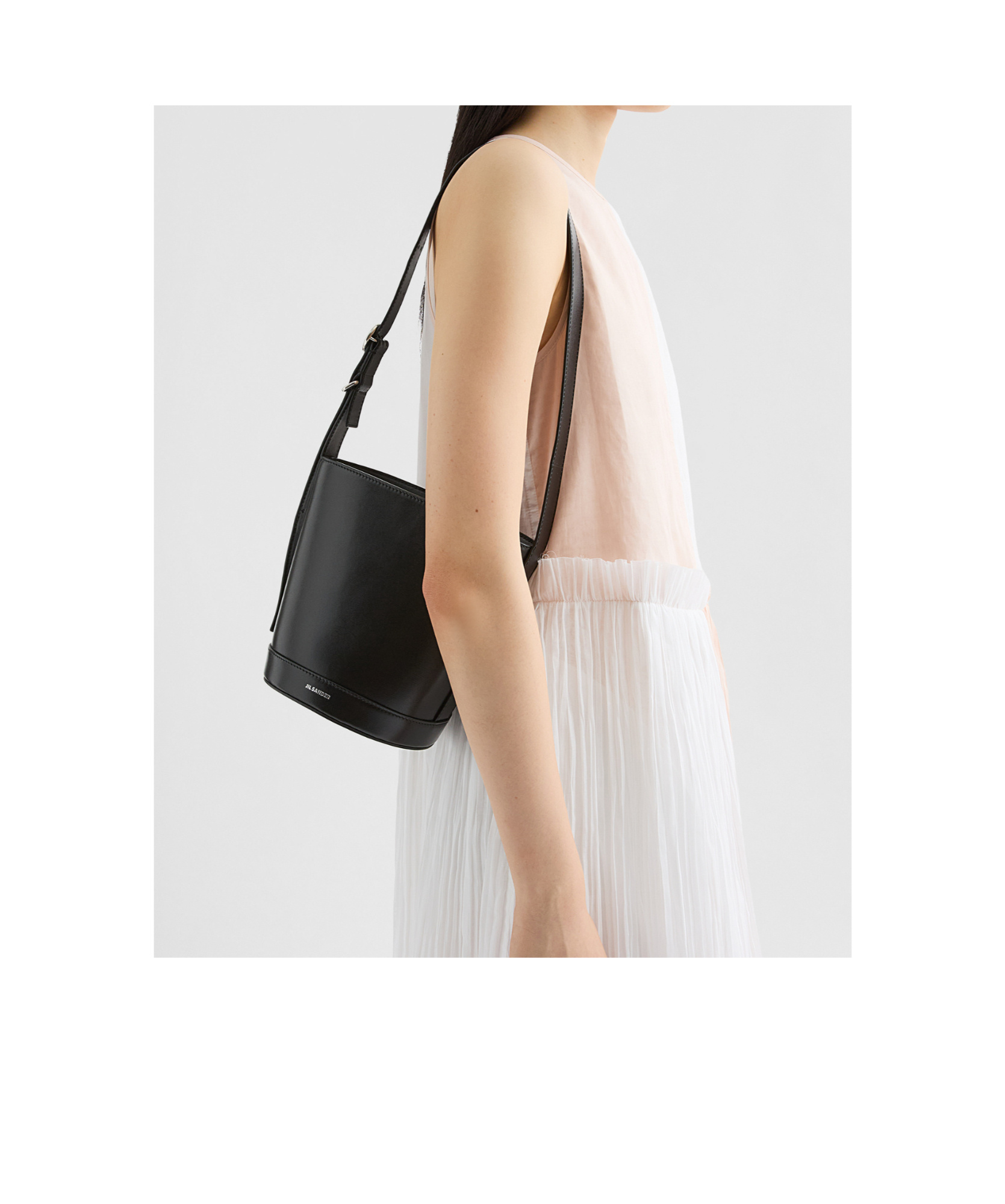 Jil Sander Bucket Shape Shoulder Bag With Adjustable Strap