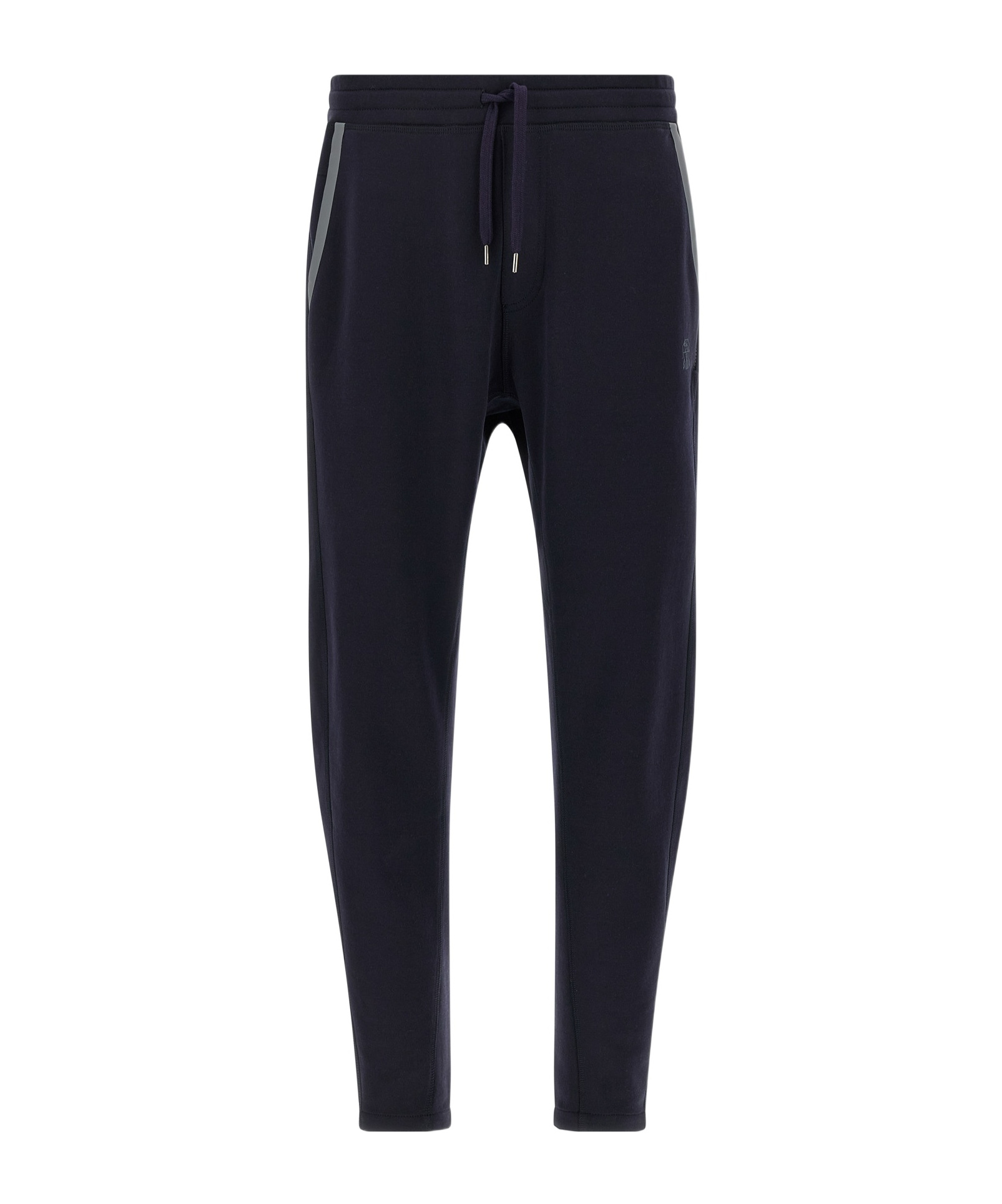 Brunello Cucinelli Casual Joggers With Drawstring And Stripes In Black