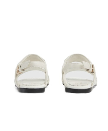 Gucci Toddler Sandal With Web In White