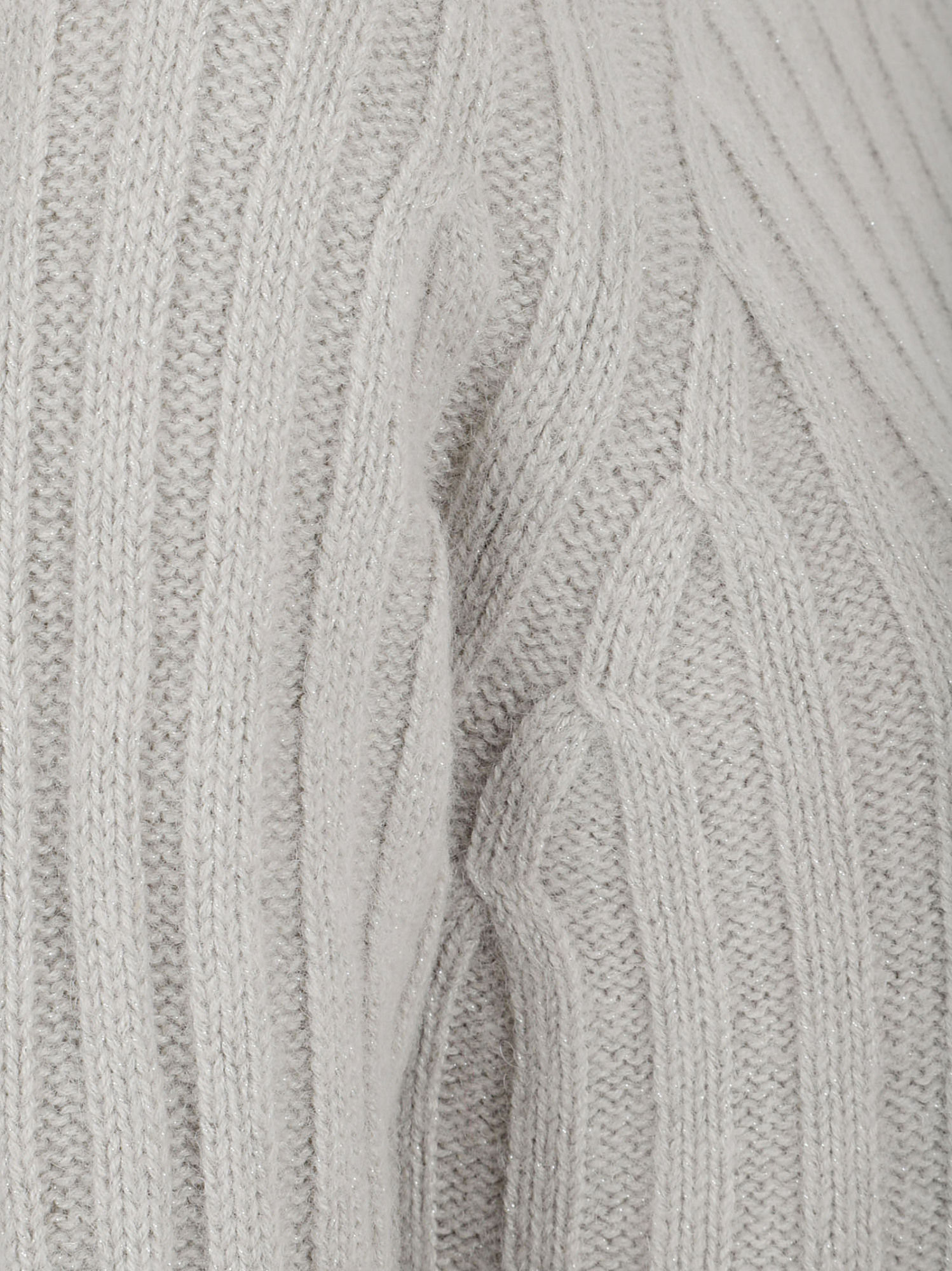 Peserico High Neck Long Sleeve Knit Sweater In Gray