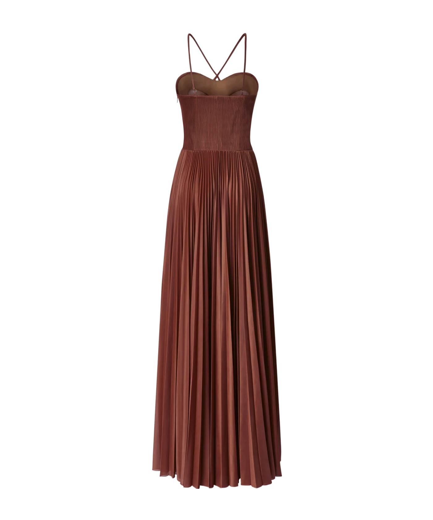 Pinko Pleated Maxi Dress With Spaghetti Straps