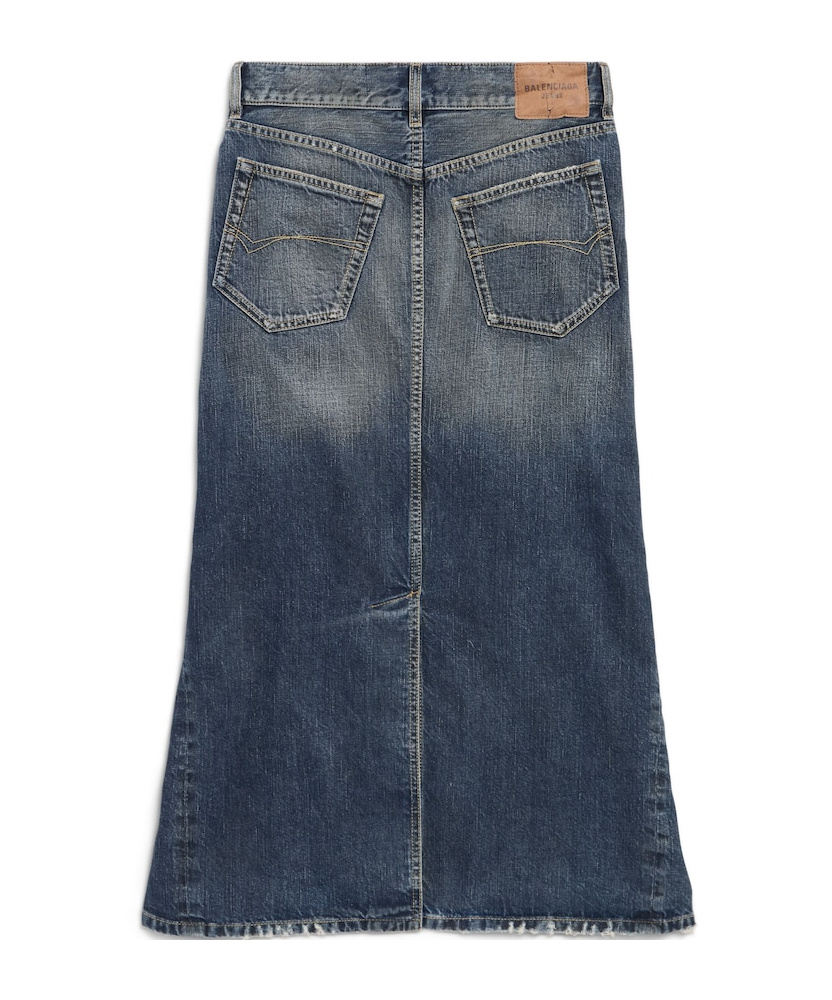 Balenciaga Knee-length Skirt With Pockets And Belt Loops In Blue