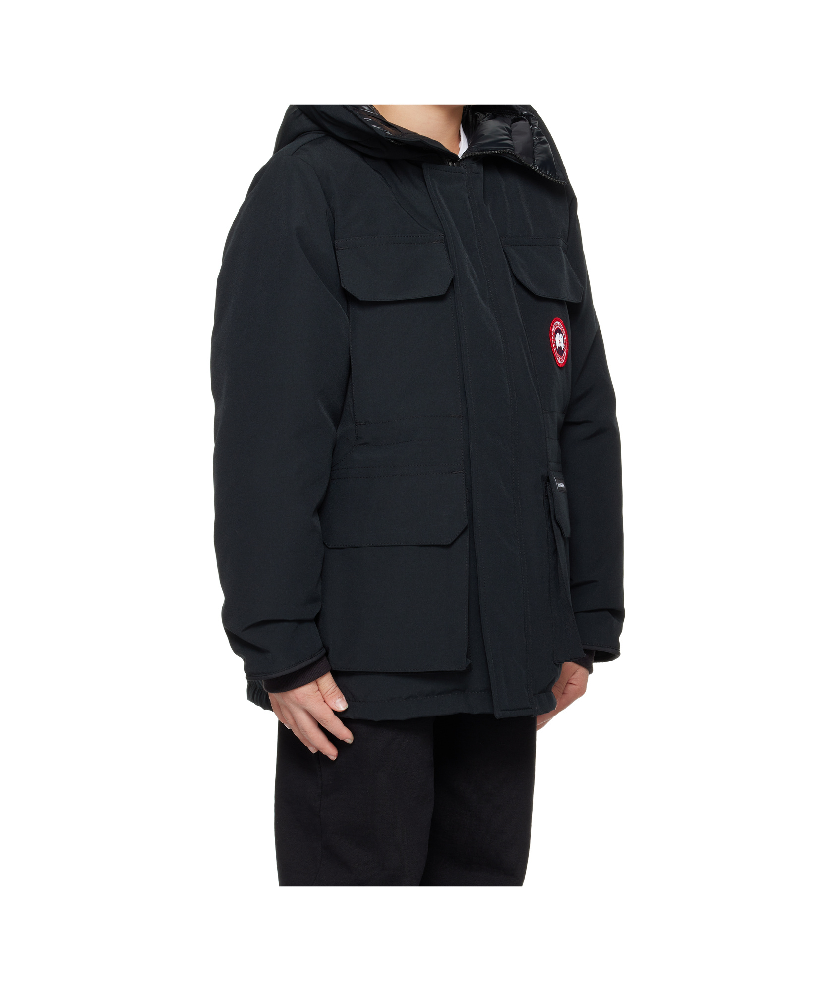 Canada Goose Youth Expedition Padded Parka Coat In Black