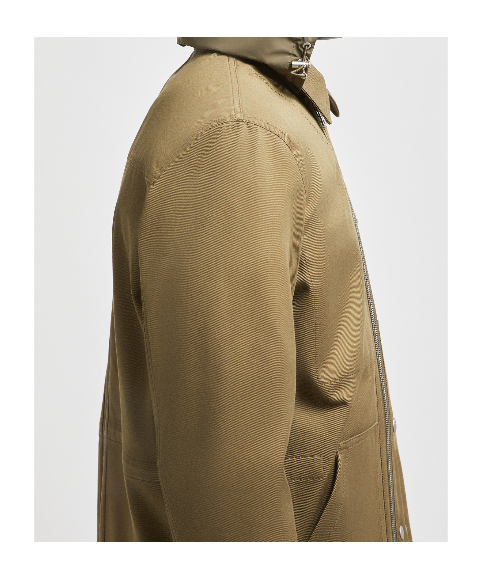 Moncler Guerledan Cotton Gabardine Jacket In Brown