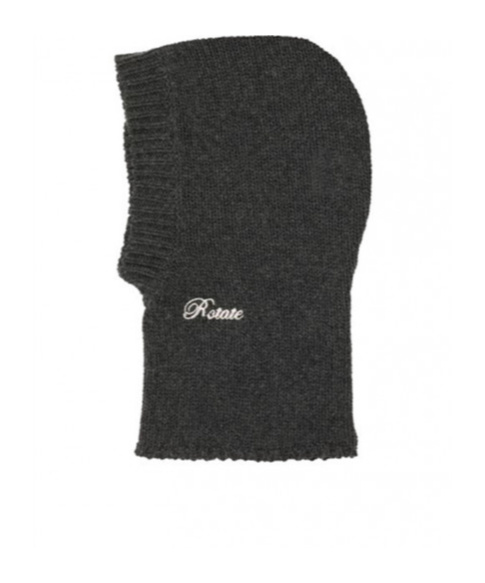 Rotate Birger Christensen Knitted Balaclava In Black