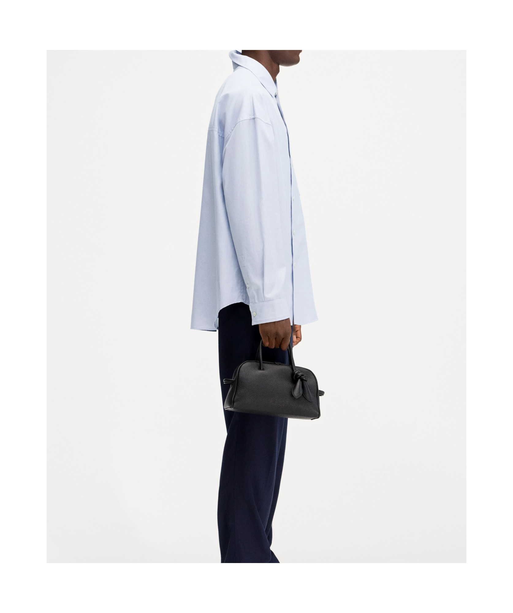 Jacquemus La Chemise Cuadro Cotton Asymmetric In White