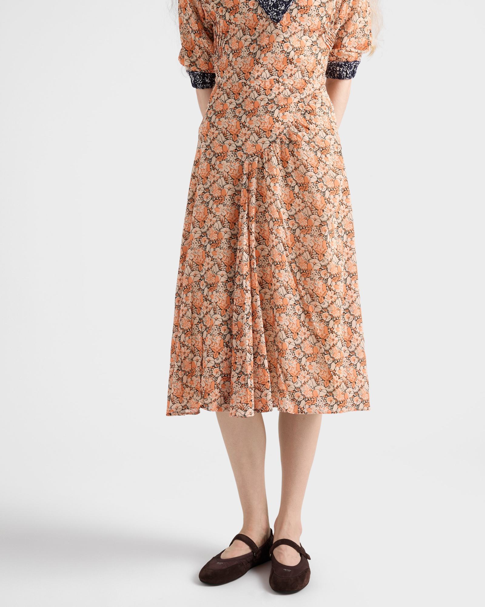Prada Collapse Re-nylon And Suede Ballet Flats In Brown