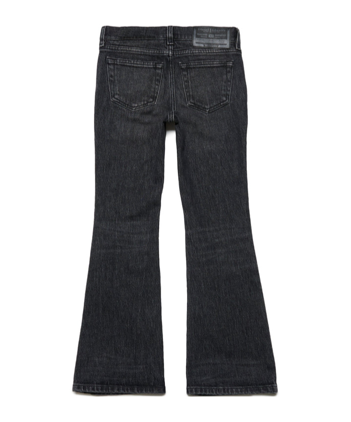 Diesel D-ebbey Logo-plaque Bootcut Jeans In Black