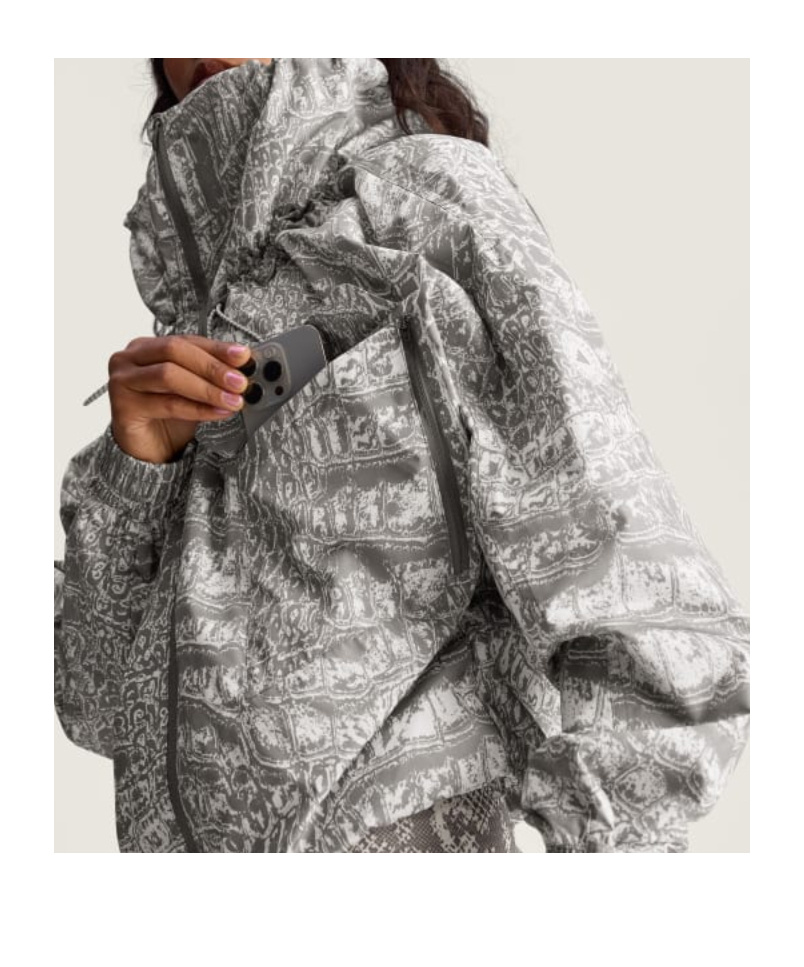 Adidas By Stella Mccartney Item Jacket Printed In Gray