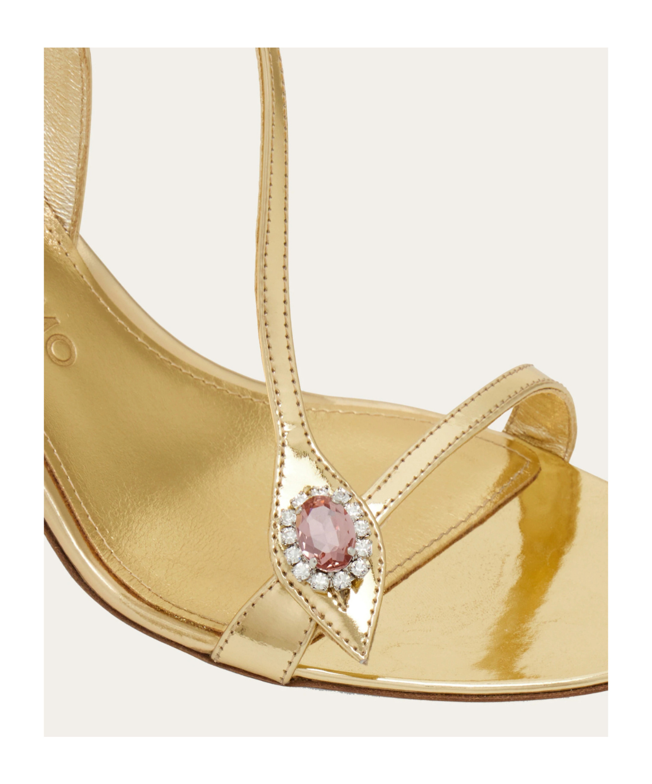 Ferragamo Sibilla 70 Crystal Embellished Sandals In Gold