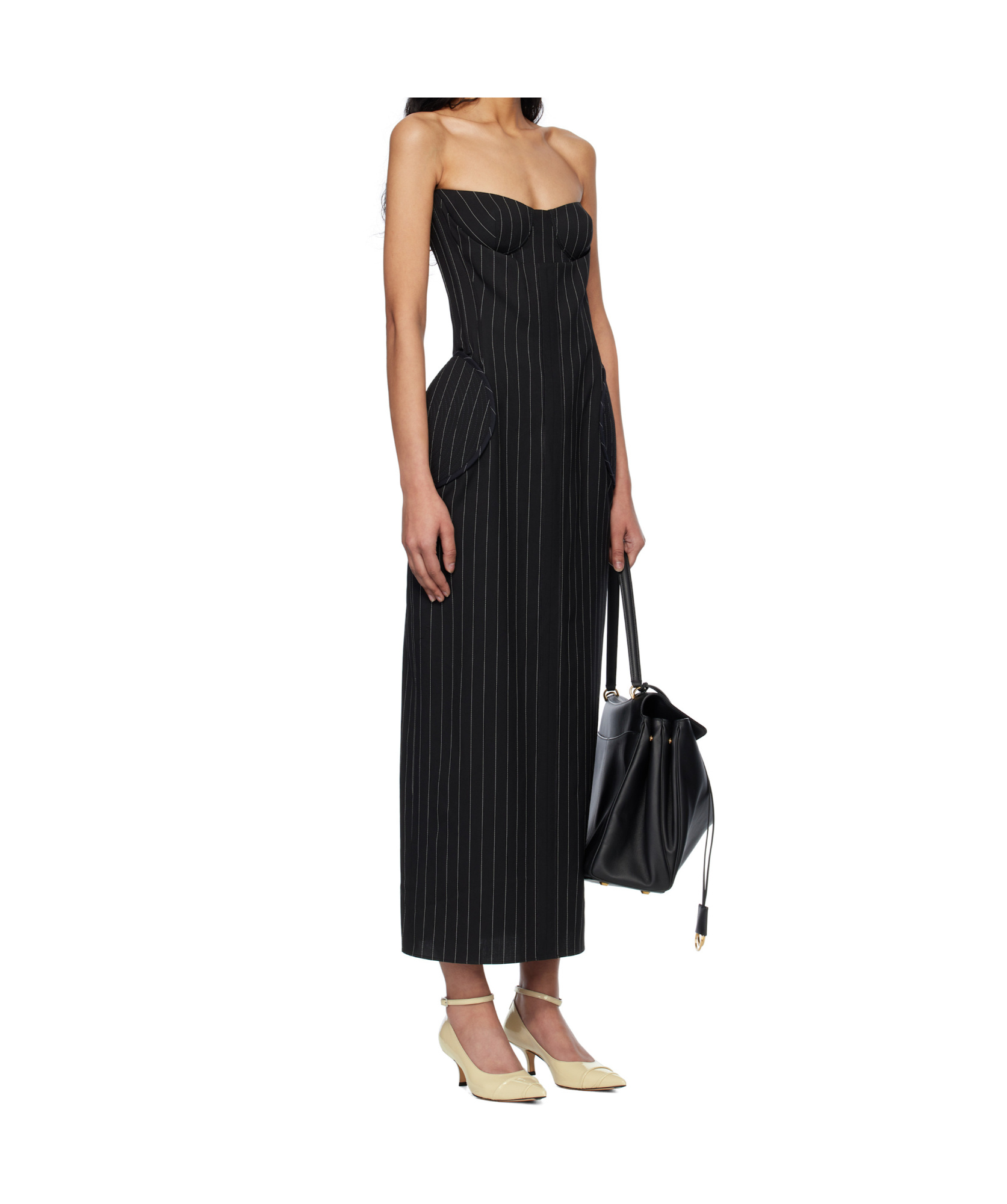 JEAN PAUL GAULTIER 'THE LONG BUSTIER' MIDI DRESS 