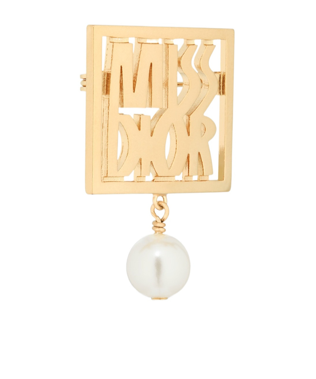 Shop Dior Miss Brooch In Yellow