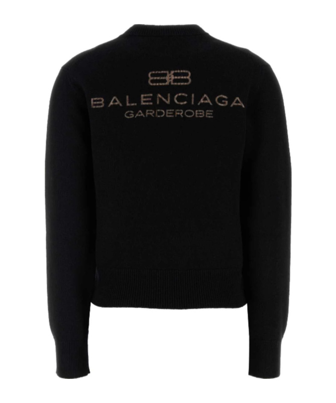 Balenciaga Wool Jumper In Black