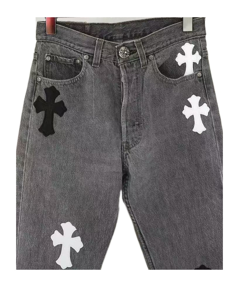 Chrome Hearts Belt Loops Casual Pants In Gray