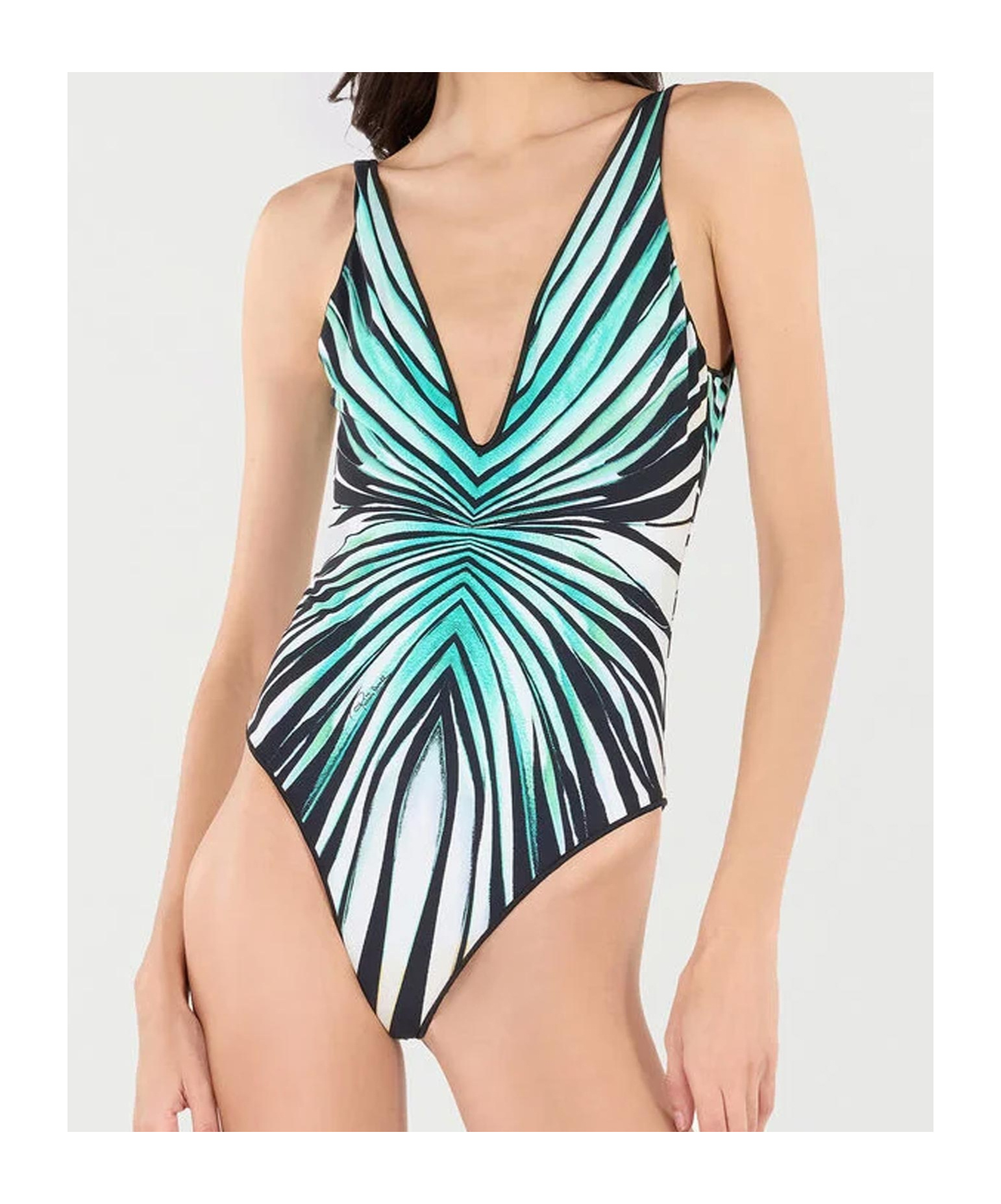 ROBERTO CAVALLI GEOMETRIC PATTERN SWIMSUIT