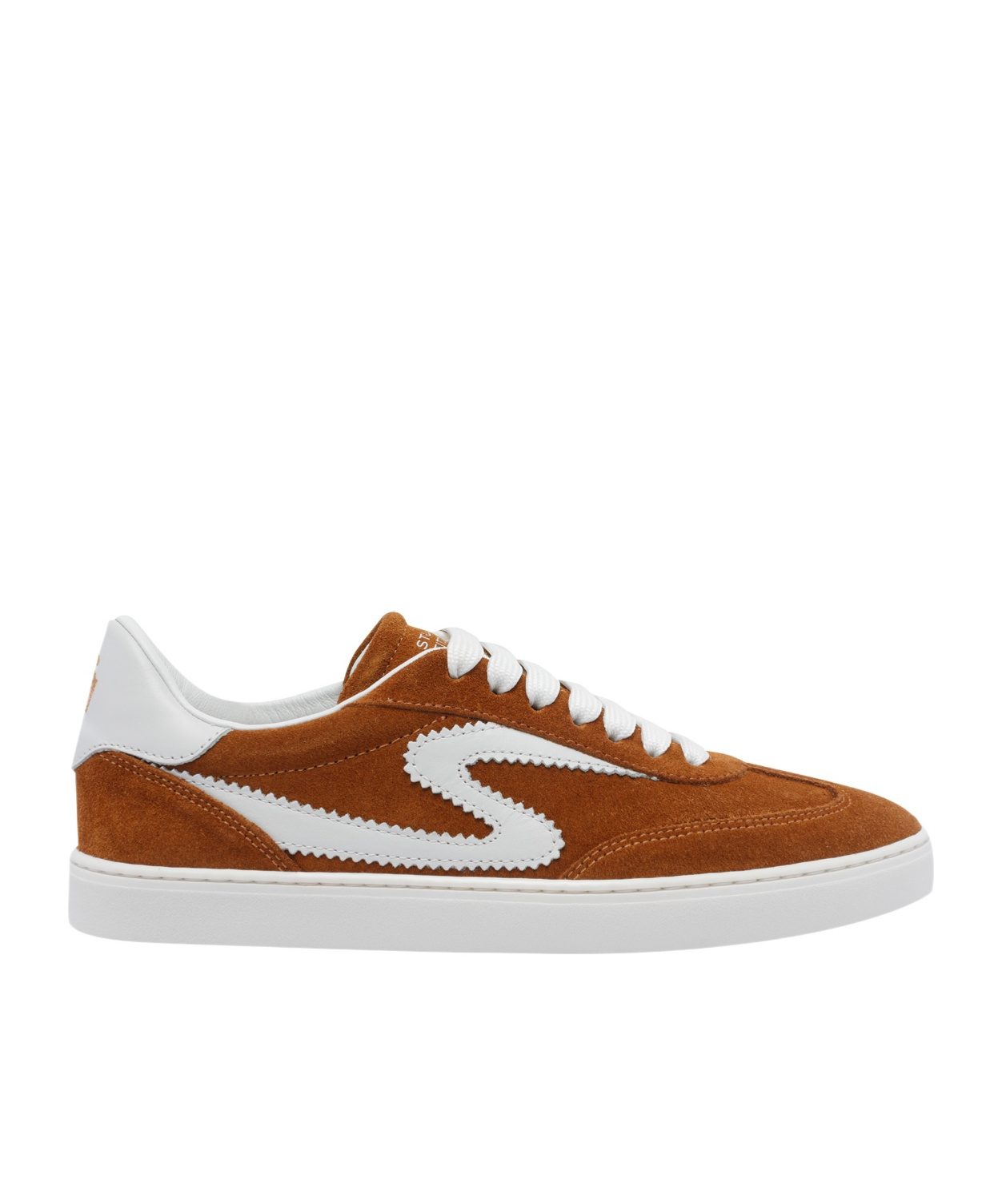 Stuart Weitzman , Sw Runaround Sneaker, Sneakers, Hazel/white, Suede/calf In White