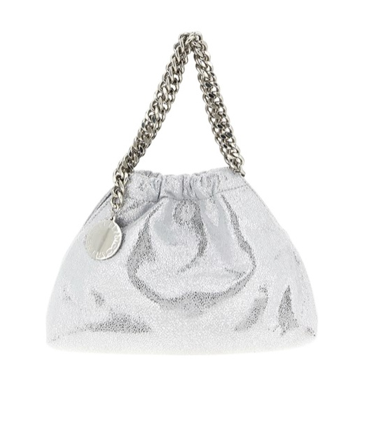 Stella Mccartney Chain Shoulder Bag In Silver