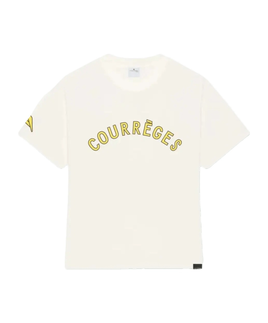 Courrèges Crew Neck Short-sleeved T-shirt In Neutral