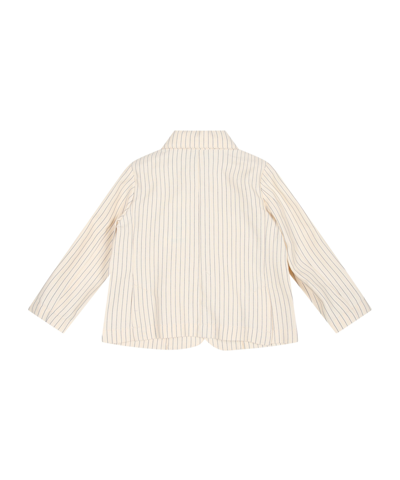 Emporio Armani Pinstriped Cotton-blend Blazer In White