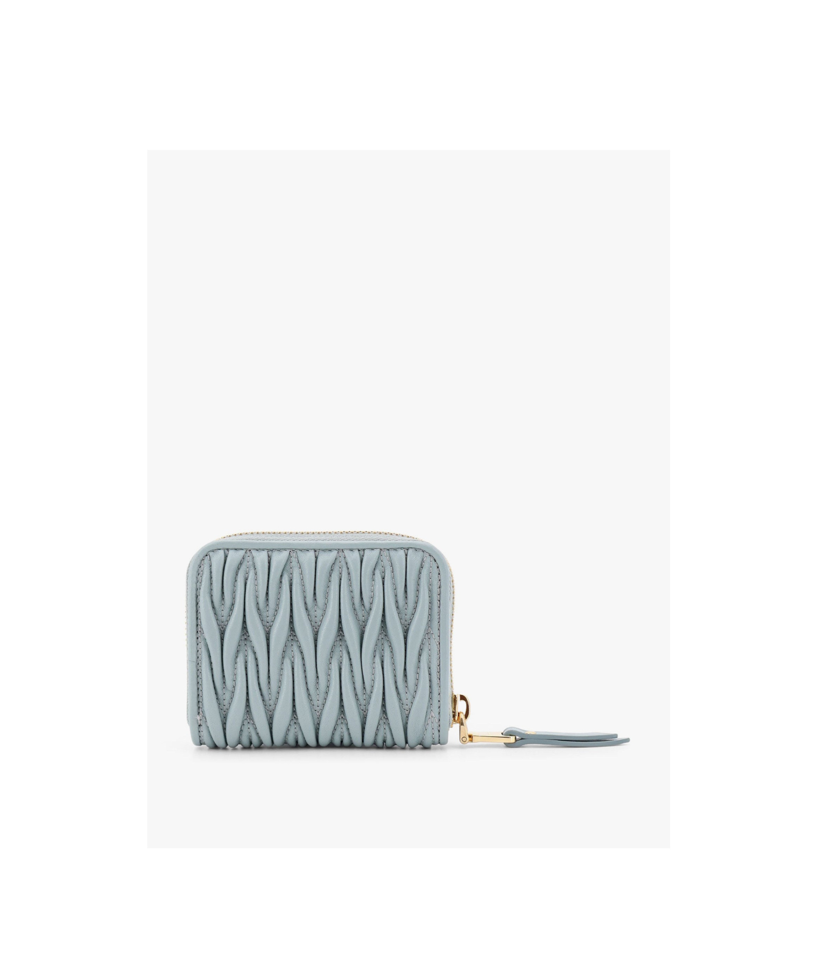 Miu Miu Zipper Wallet In Blue